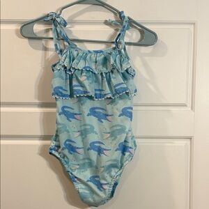 Smockingbird alligator swimsuit size 8